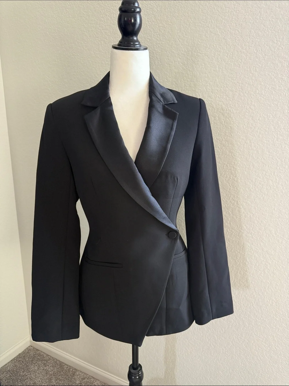 Anine Bing Ade Black Tuxedo Blazer Size S/P